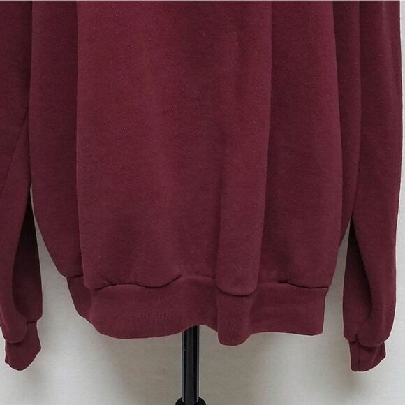 VINTAGE 80s Santee Pluma Maroon Hearts Sweatshirt - Picture 6 of 13